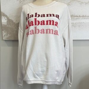 White and Pink Alabama Sweatshirt size Large